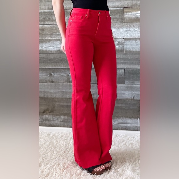 RESTOCK ALERT! judy blue high waist tummy control top red flares JB88833REG - Picture 10 of 12